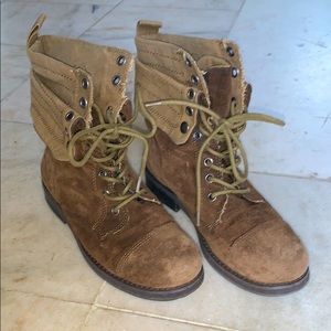 Nine West Suede Lace up Boots